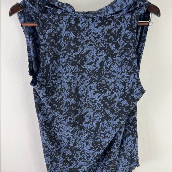 Piperlime Collection Blue Black Abstract Print Sleeveless Midi Dress Size S - Picture 9 of 10